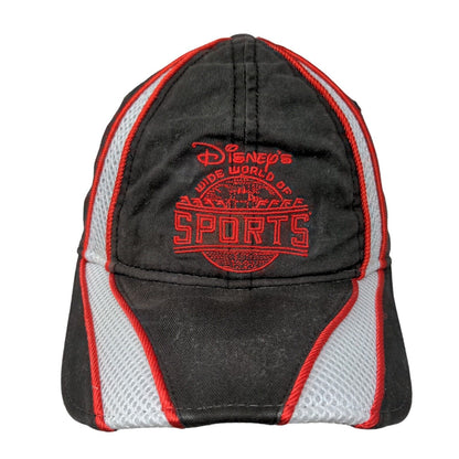Disney's Wide World of Sports Strapback Hat Black OSFA Embroidered Mesh Cotton
