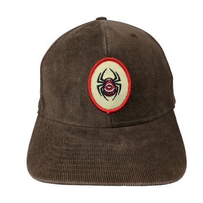 Poison Spider Bicycles Moab Utah Snapback Corduroy Hat Brown OSFA Ouray Logo