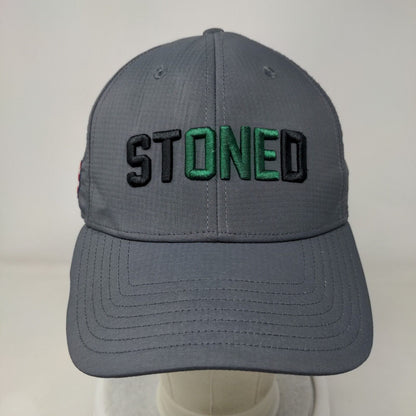 Stoned North Stone Strapback Hat Gray OSFA Embroidered Patriotic TaylorMade