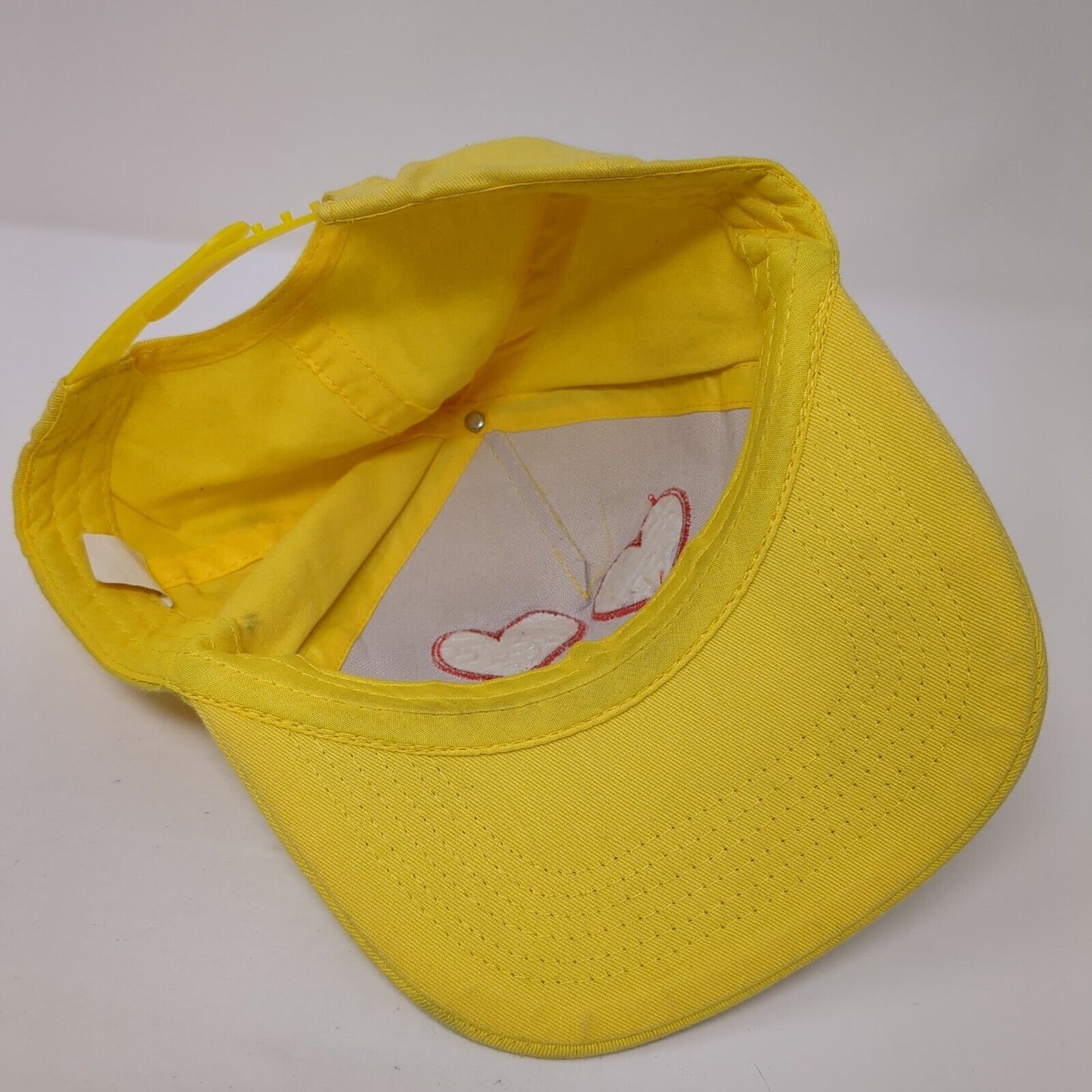 Heart Eyes Emoji Snapback Hat Yellow One Size Adjustable Embroidered