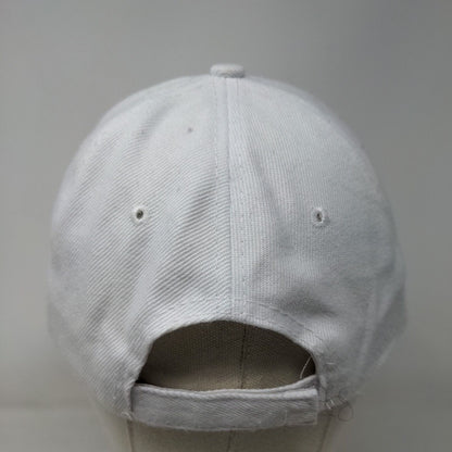 Unbranded Srapback Hat White One Size Adjustable Vented Holes 6 Panel Blank