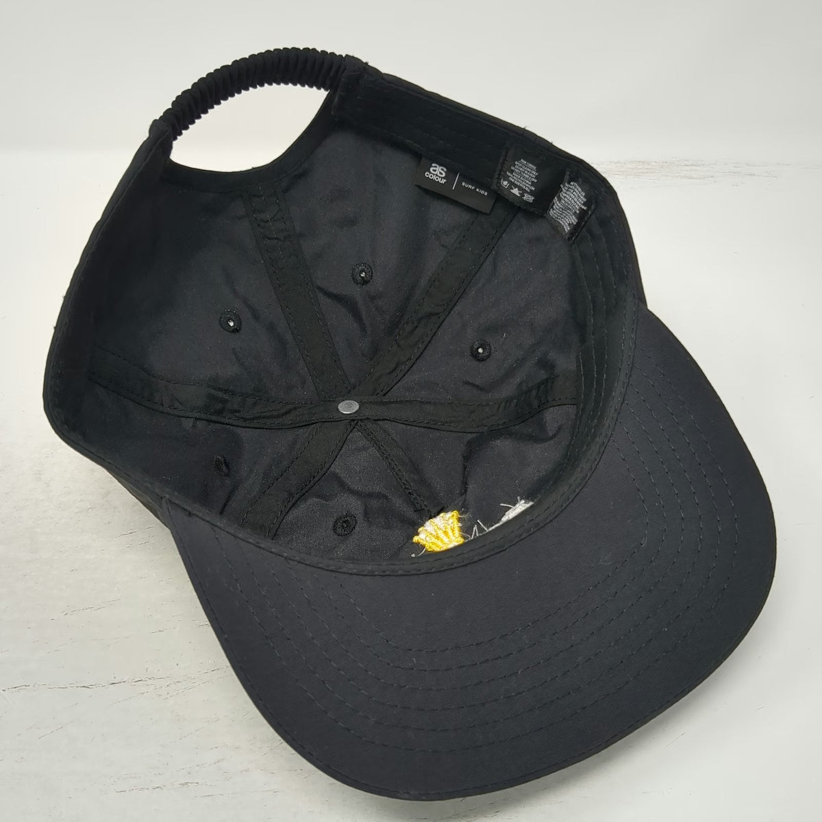 AS Colour Boys 5 Panel Black Rolex US Shooting Team 1992 Nylon Hat Vintage