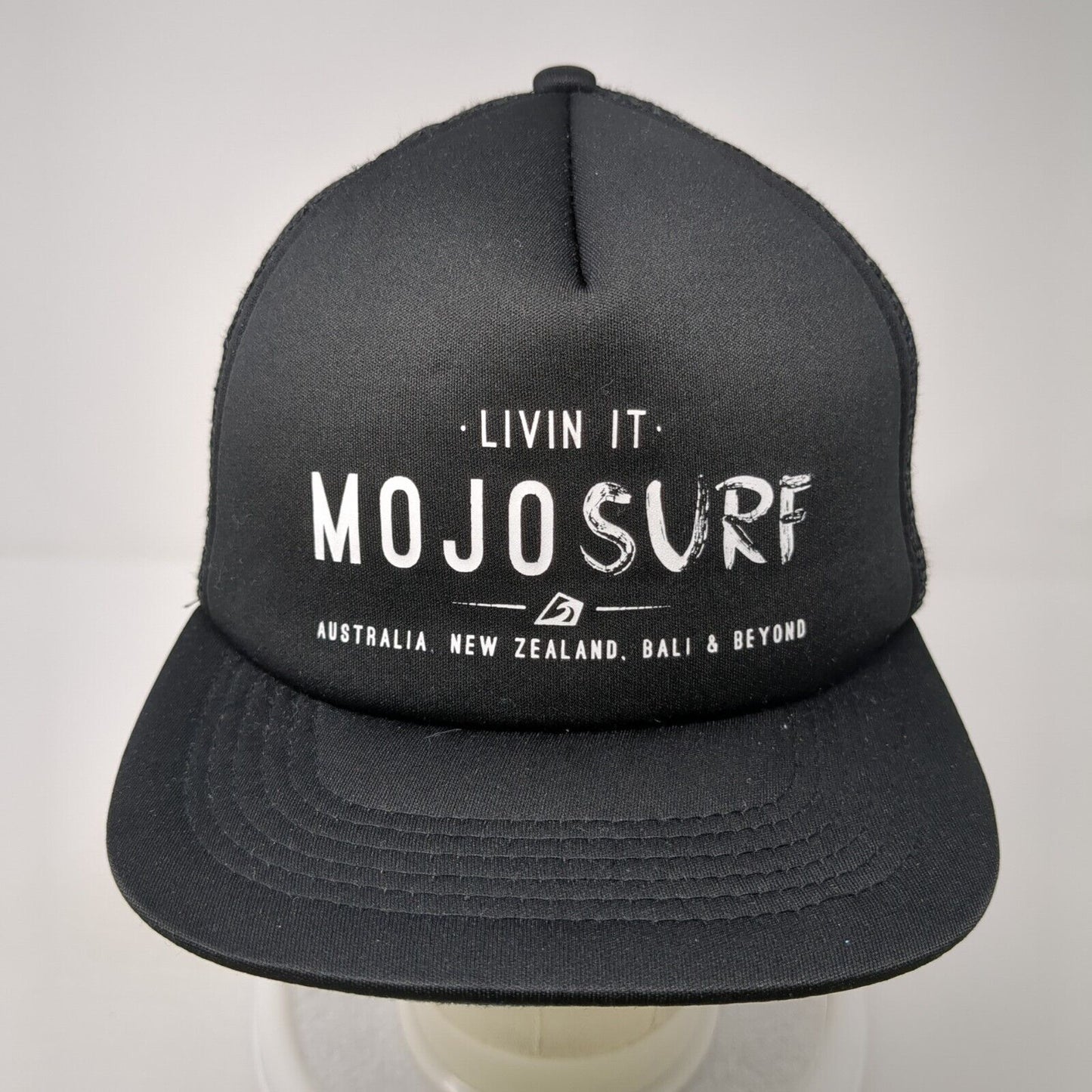 Livin It Mojosurf Snapback Trucker Hat Black One Size Mesh Back Outdoor