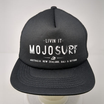 Livin It Mojosurf Snapback Trucker Hat Black One Size Mesh Back Outdoor