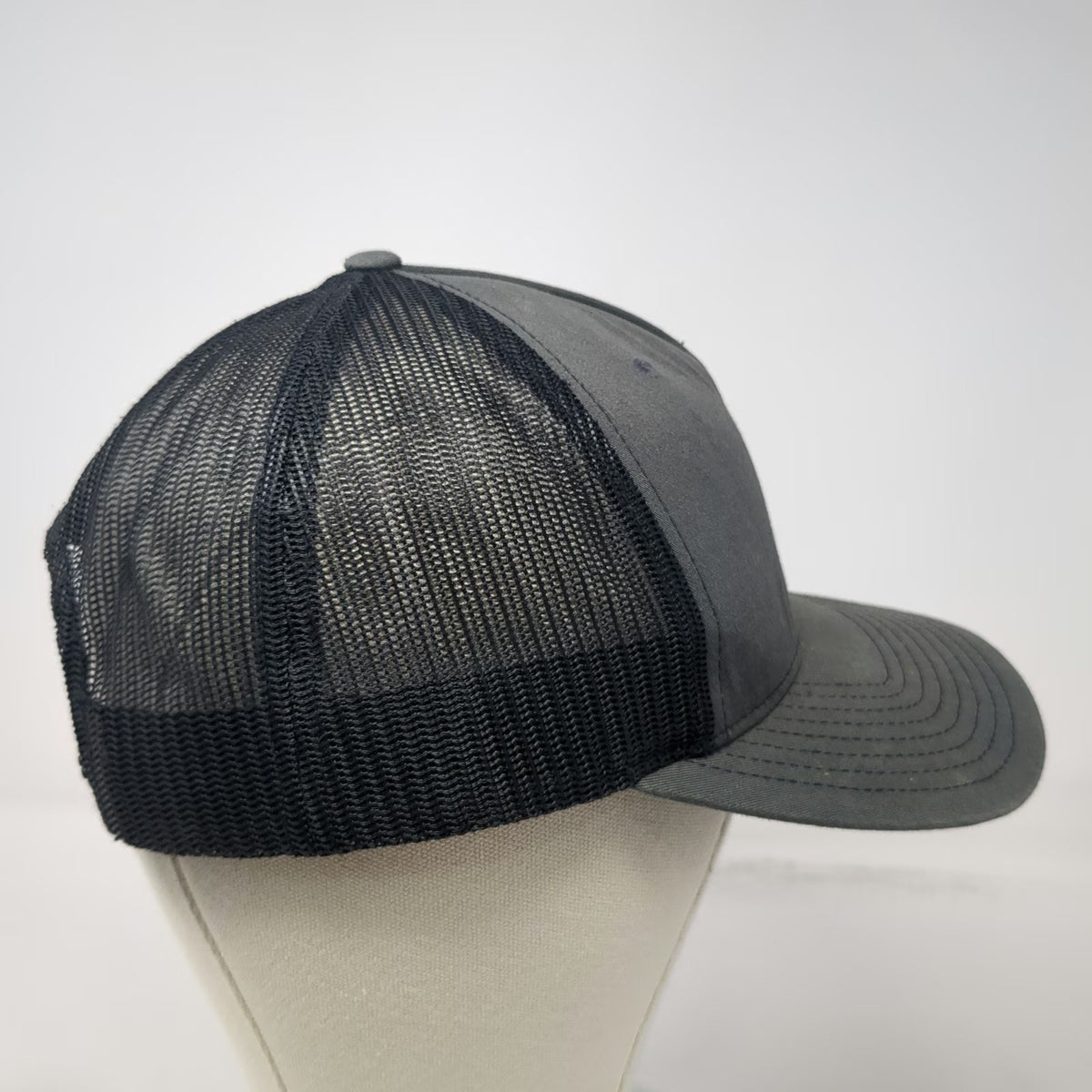 Richardson Trucker Hat Gray One Size Snapback Kershaw Curb & Gutter Flames Mesh