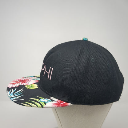 PI PHI Snapback Hat Multicolor One Size Embroidered Floral Hawaiian