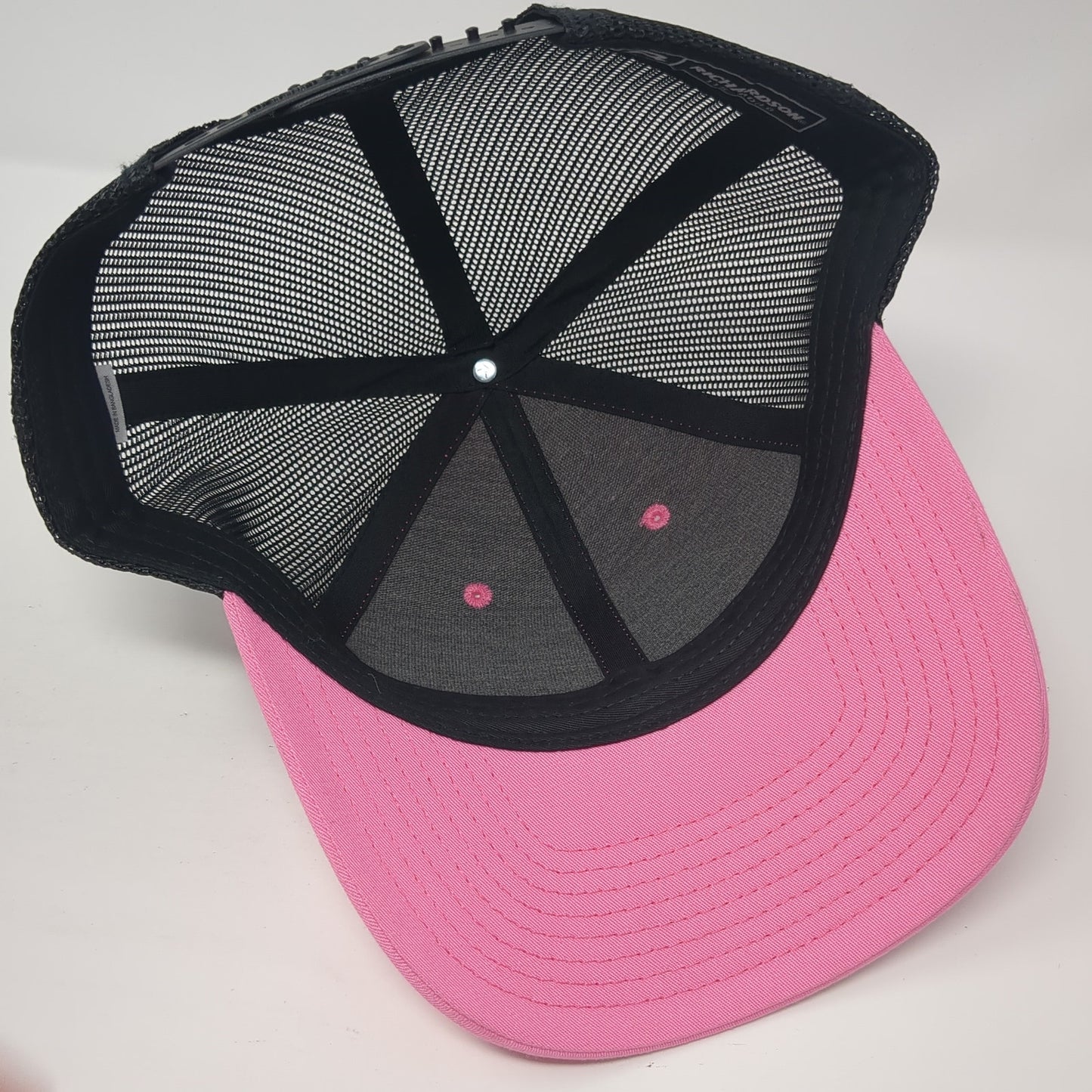 The Wyoming Club Snapback Trucker Hat Pink Large Mesh Back Richardson