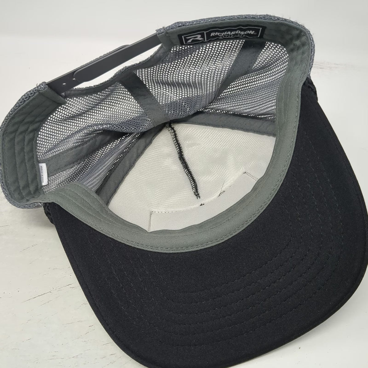 Richardson Trucker Hat Black One Size Get It Dawg Patch Mesh Back Snapback Rope