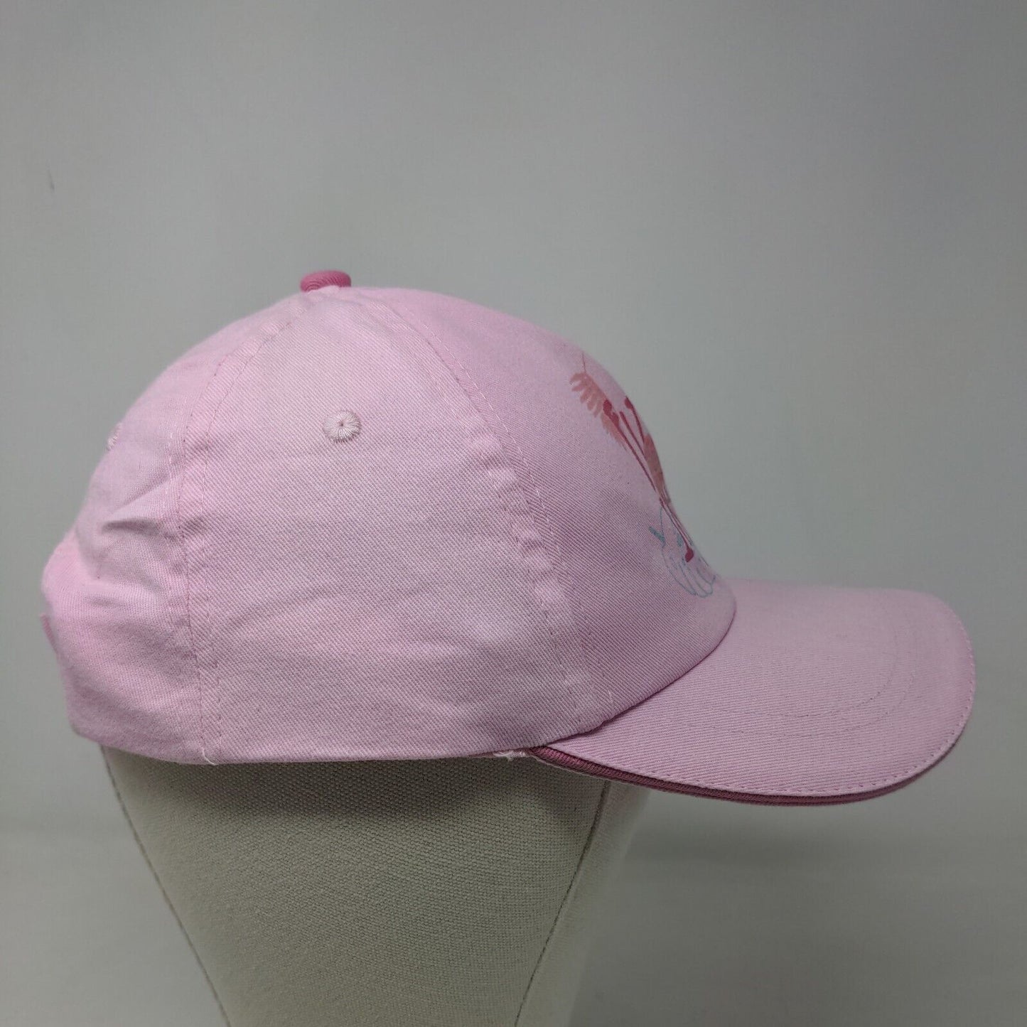 Unbranded Girl's Strapback Hat Pink Size 54 Graphic Flamingo Logo Cotton