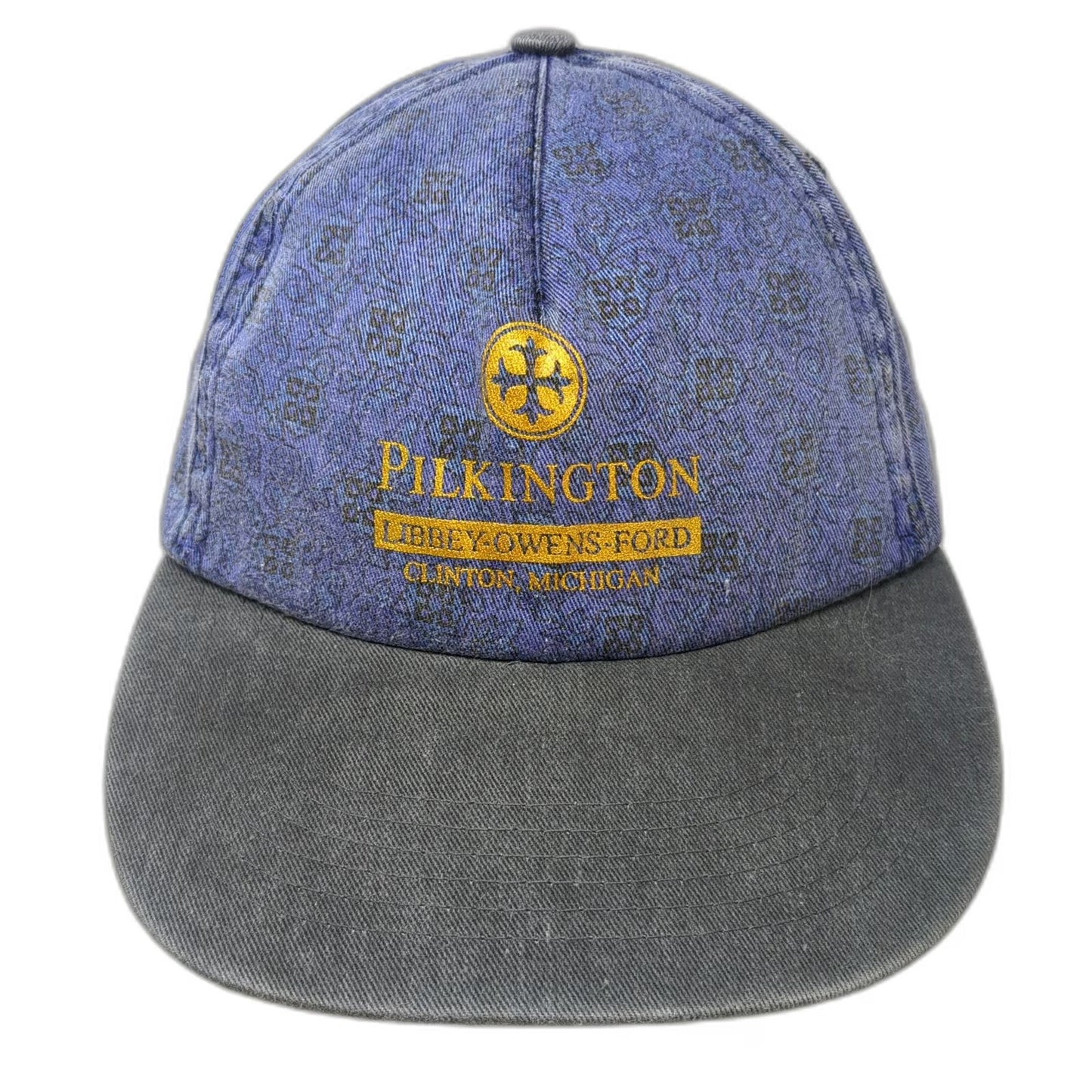 Hoxer 5 Panel Blue One Size Snapback Hat Pilkington Libbey Owens Ford Clinton MI