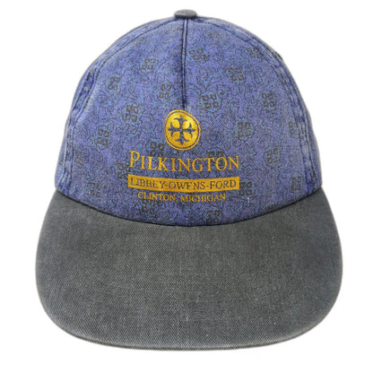 Hoxer 5 Panel Blue One Size Snapback Hat Pilkington Libbey Owens Ford Clinton MI