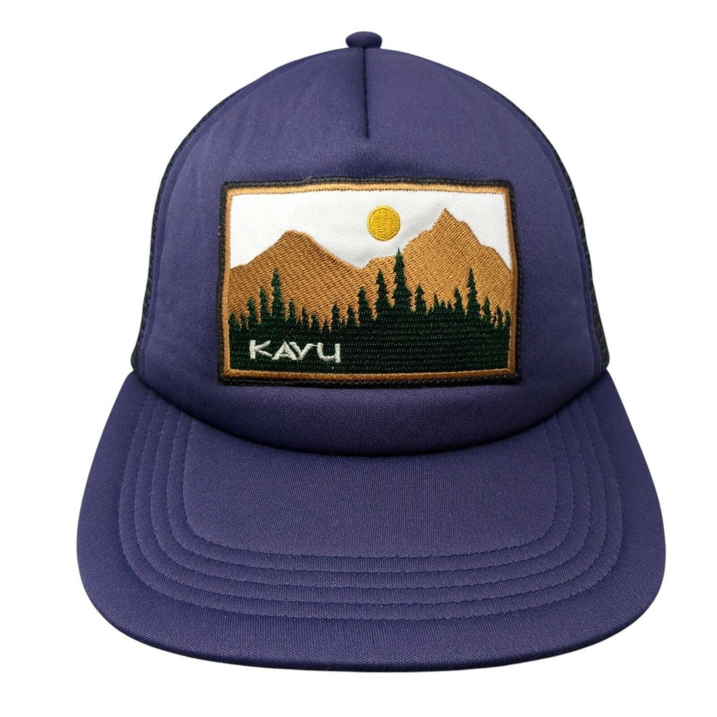 KAYU Snapback Trucker Hat Blue One Size Adjustable Embroidered Mesh Back 6 Panel