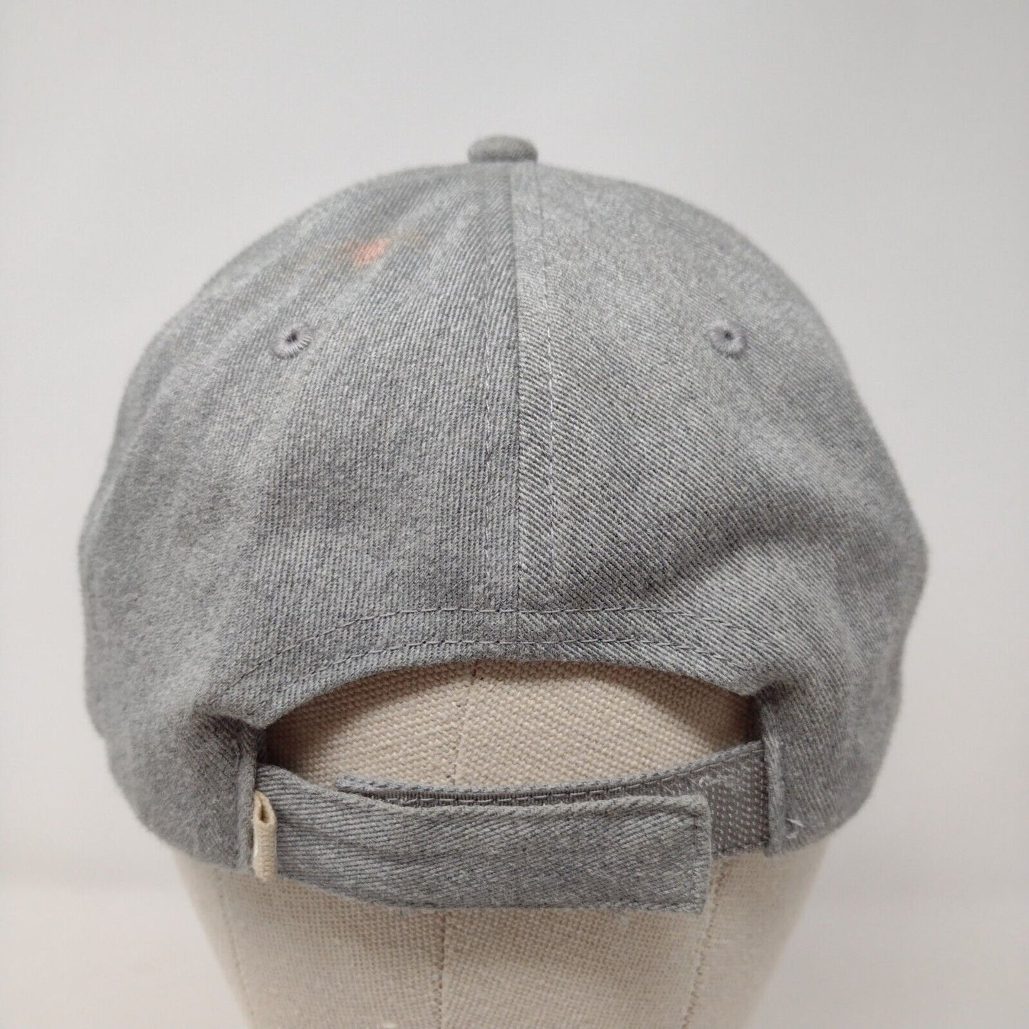 Roxy Strapback Hat Gray OSFA Adjustable Embroidered Solid Vent Holes