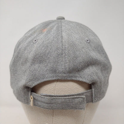 Roxy Strapback Hat Gray OSFA Adjustable Embroidered Solid Vent Holes
