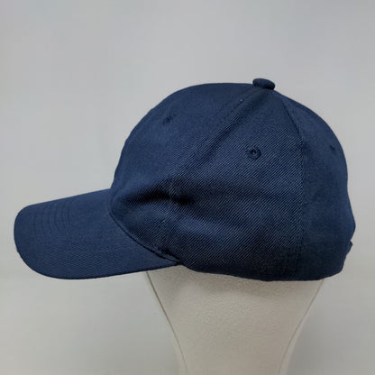 Unbranded Men's Strapback Hat Blue 100% Cotton Blank Adjustable