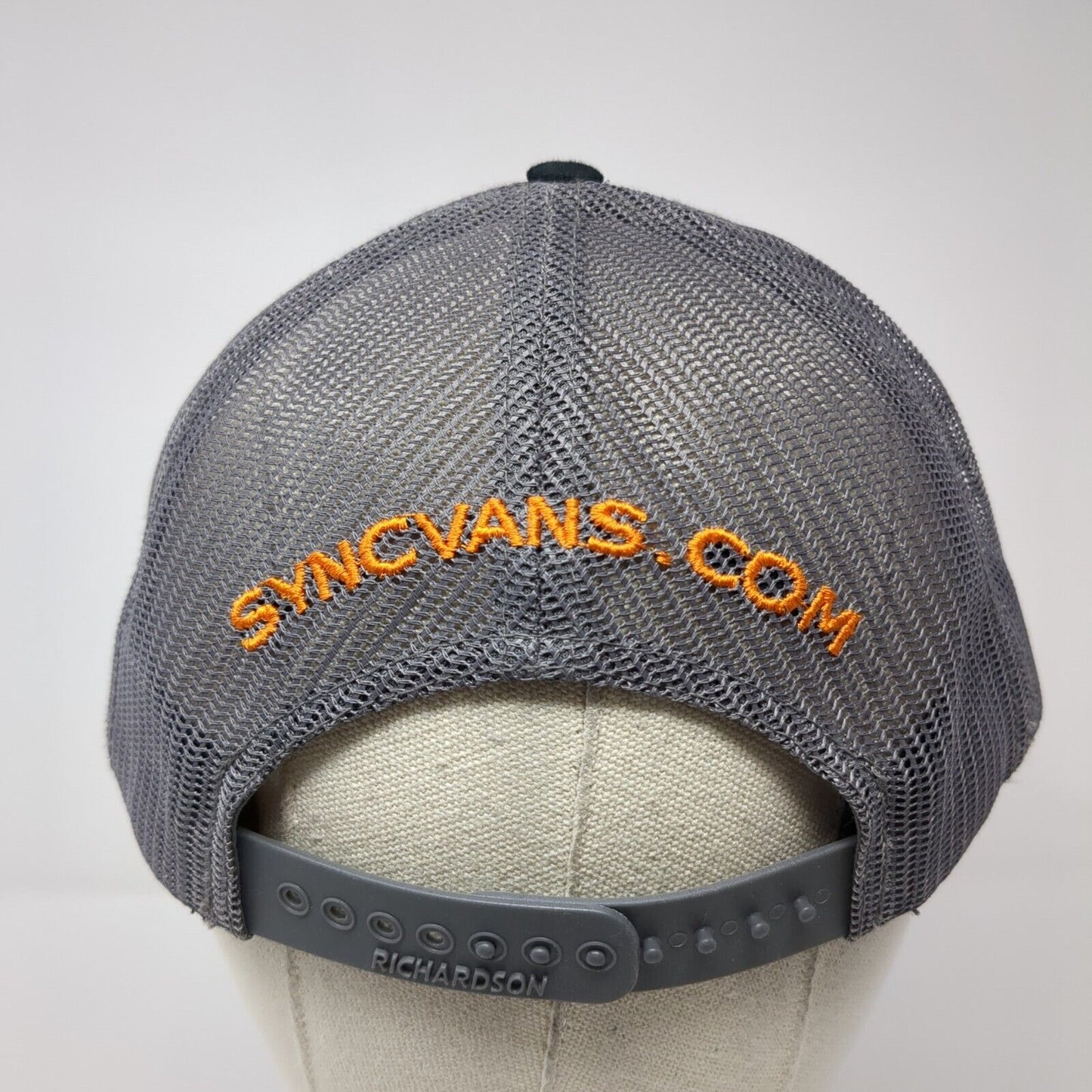 Sync Vans Snapback Trucker Hat Black One Size Mesh Back Richardson