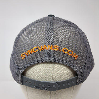 Sync Vans Snapback Trucker Hat Black One Size Mesh Back Richardson
