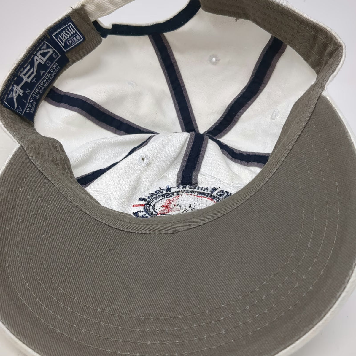 Ahead Baseball Cap White One Size The Thirsty Whale New Bedford MA Slideback Hat