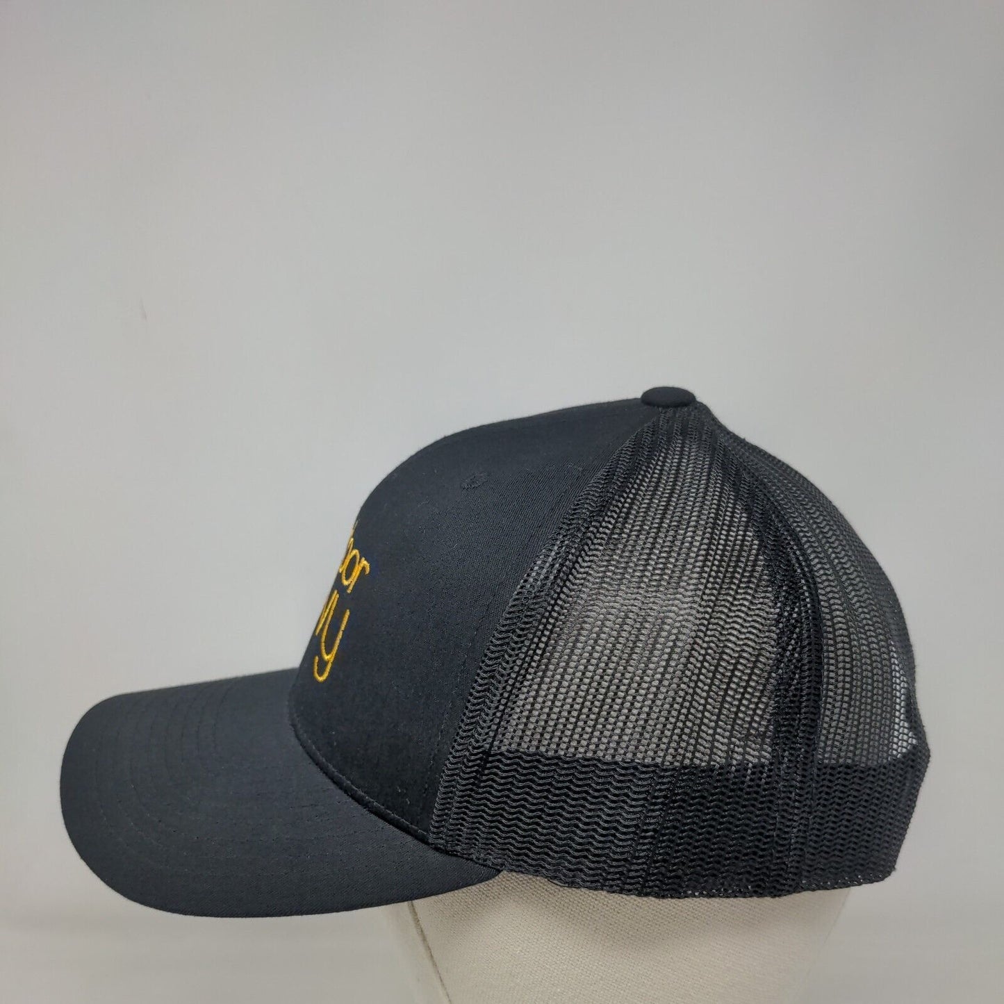 Outdoor Envy Snapback Trucker Hat Black One Size Mesh Back The Classics Yupoong