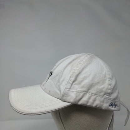 Lady Hagen Tie Back Hat White One Size Golf Tee Rhinestone 6 Panel