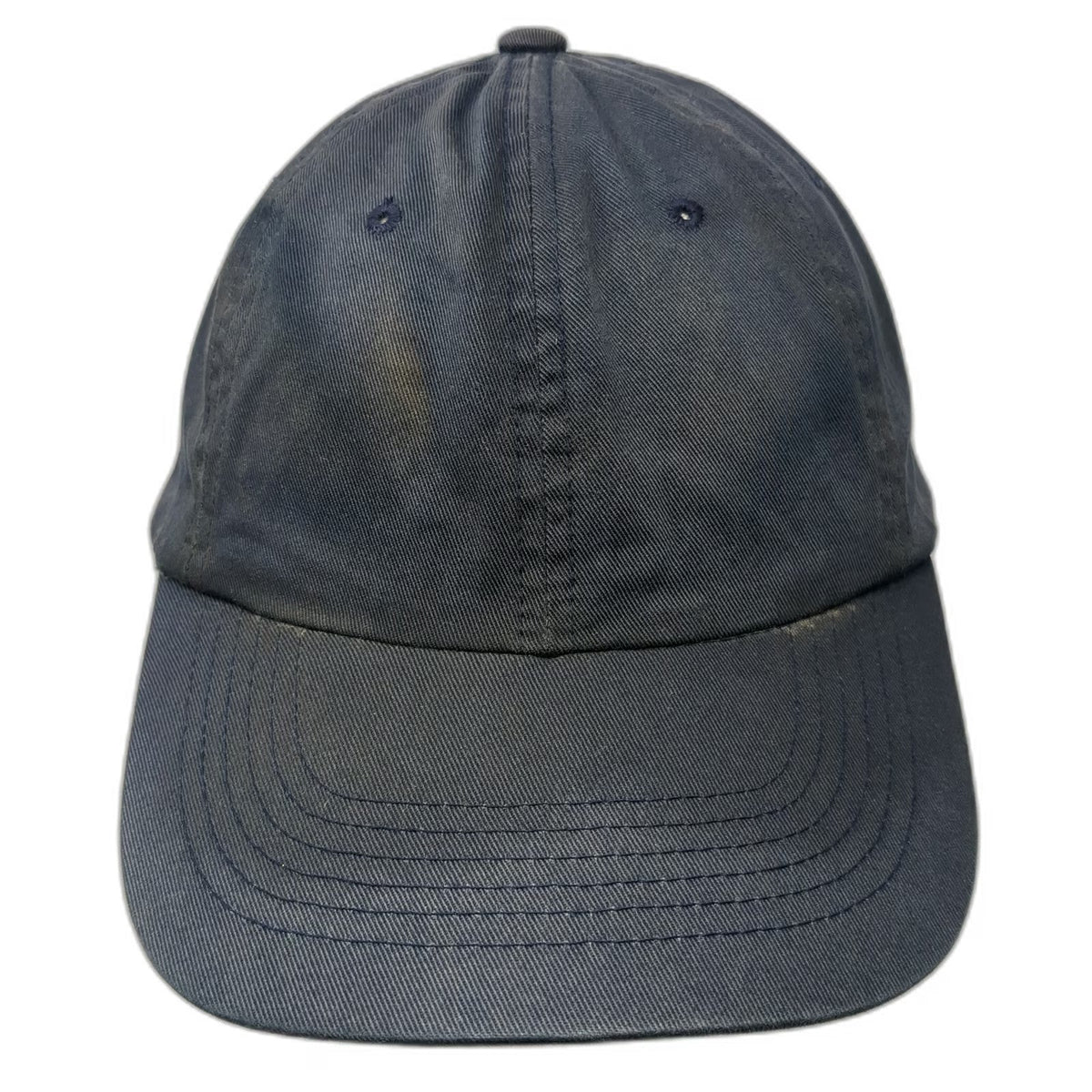 Woolrich Baseball Cap Blue Gold One Size Slideback Cotton Strap Curved Brim Hat