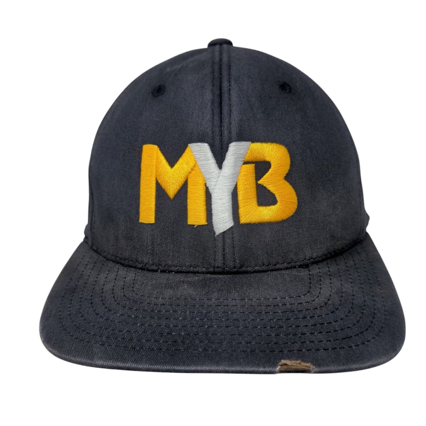MYB Fitted Hat Blue L/XL Embroidered 6 Panel Pro Model Pacific Headwear