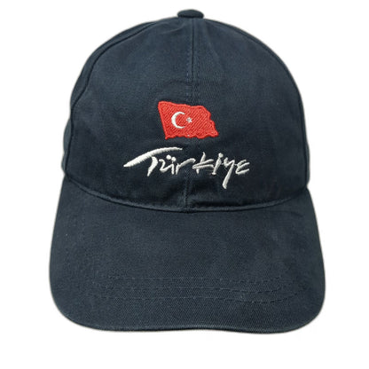 Blue Baseball Cap One Size Türkiye Turkey Map Flag Embroidered Strapback Hat