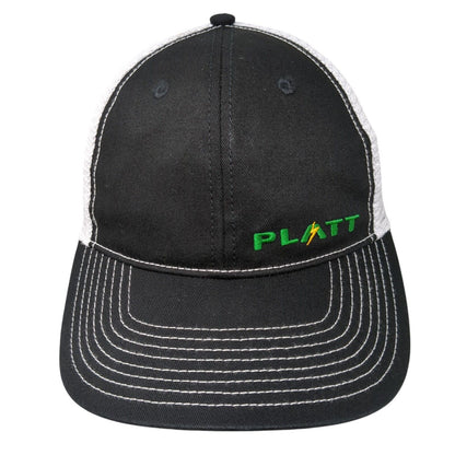 Platt Fitted Mesh Back Trucker Hat Black One Size Colorblock 6 Panel