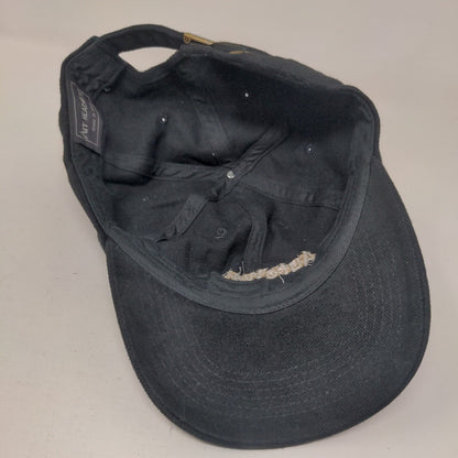 AutoWay Slideback Hat Black One Size Embroidered 6 Panel Att Headwear