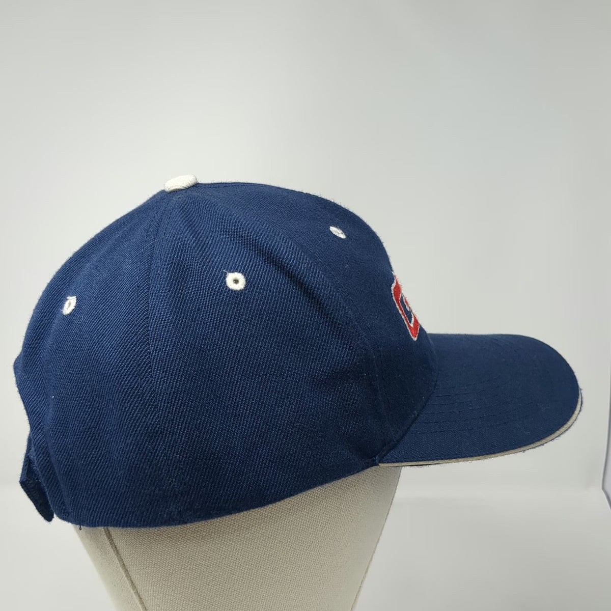 Baseball Cap Blue Red White One Size GMC Logo Sandwich Brim Strapback Hat Truck