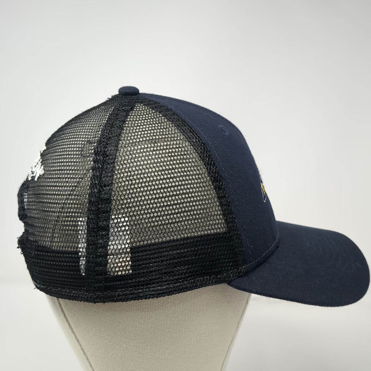New Era Trucker Hat Blue One Size NC Brave Special Olympics Torch Run Mesh Cap