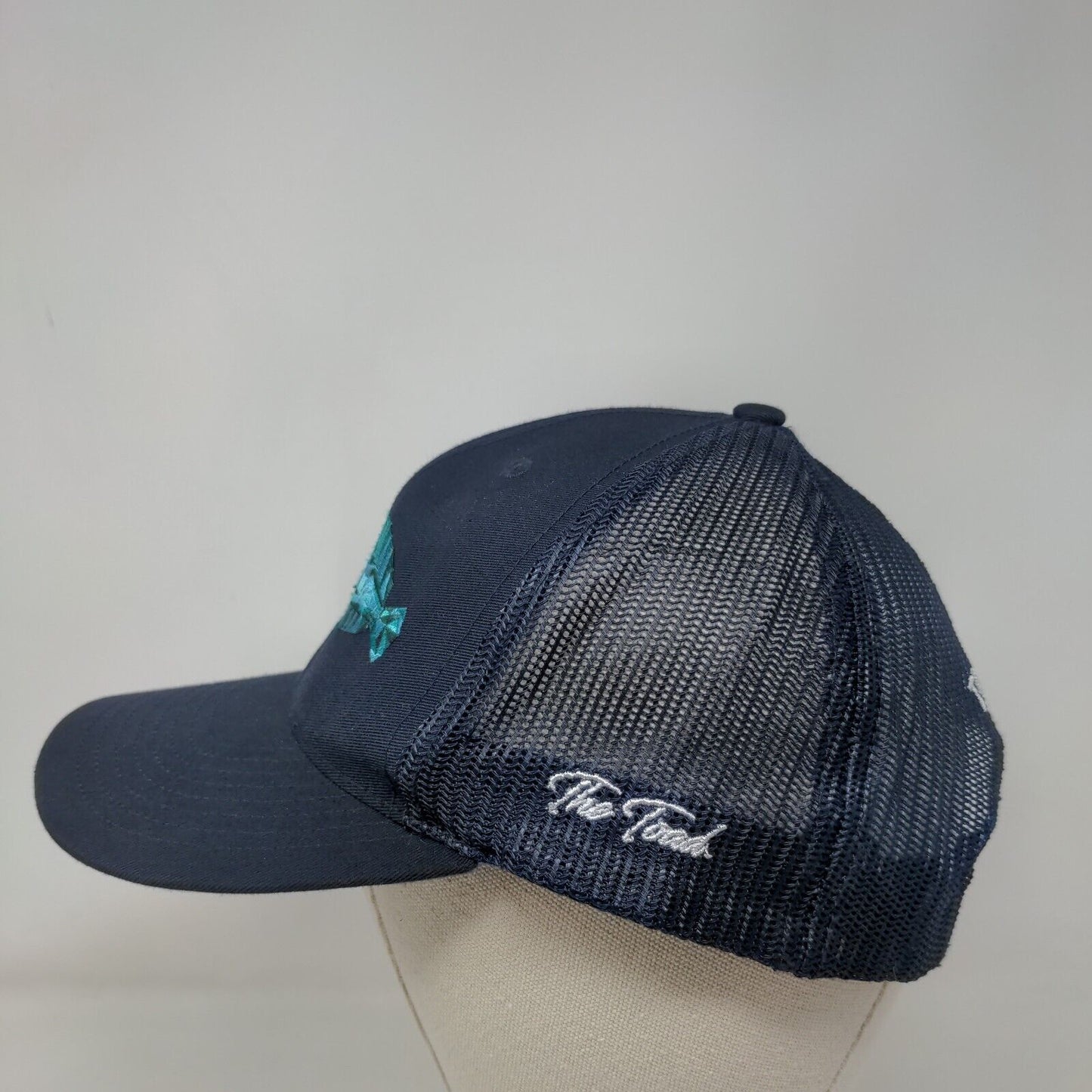 Toadfish Snapback Trucker Hat Blue One Size Embroidered Mesh Back Richardson