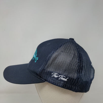 Toadfish Snapback Trucker Hat Blue One Size Embroidered Mesh Back Richardson