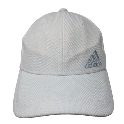Adidas Fitted Hat White S/M Embroidered Logo A-Flex Vented Holes 6 Panel