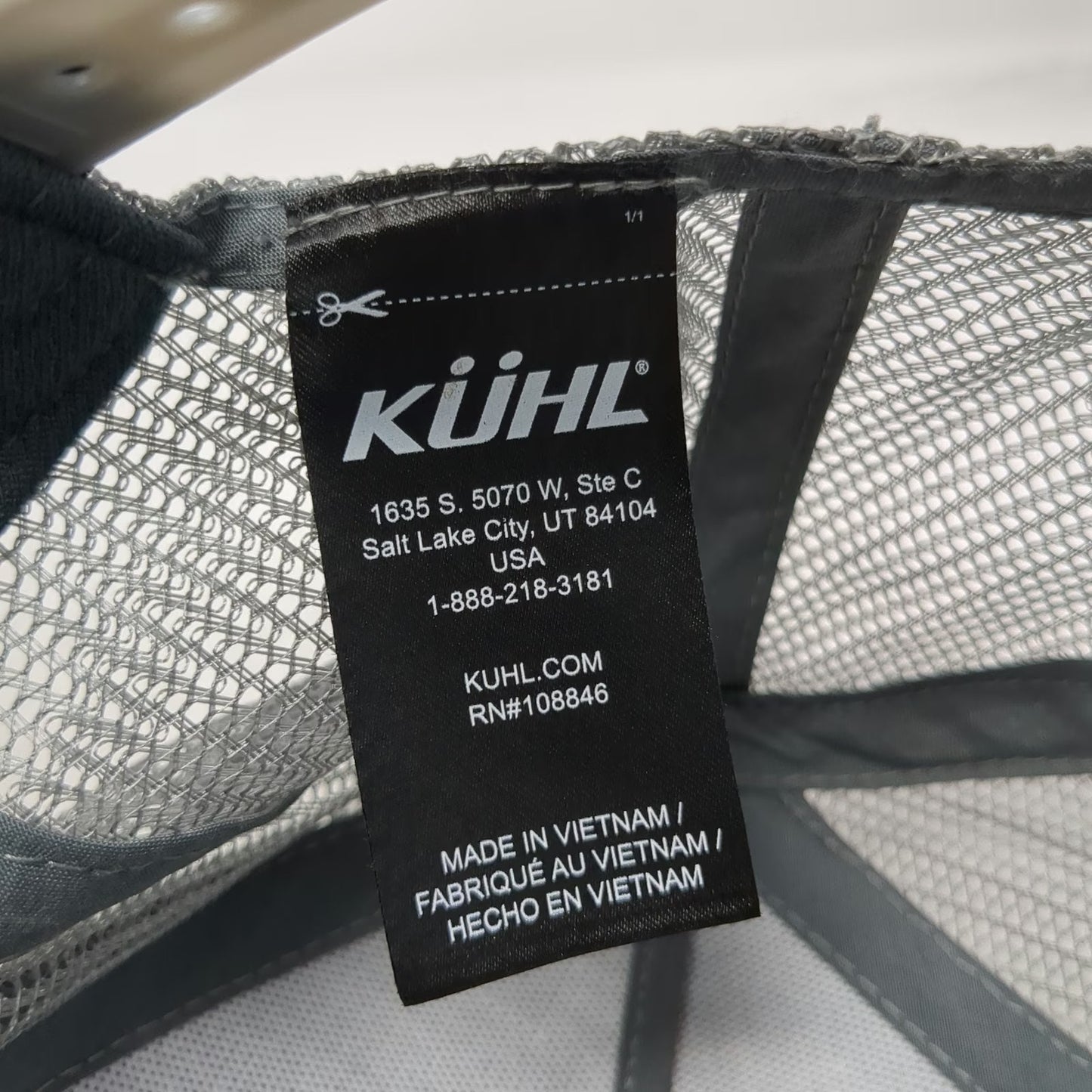 KÜHL Trucker Hat Gray One Size Mesh Back Snapback Mountain Shield Logo Patch