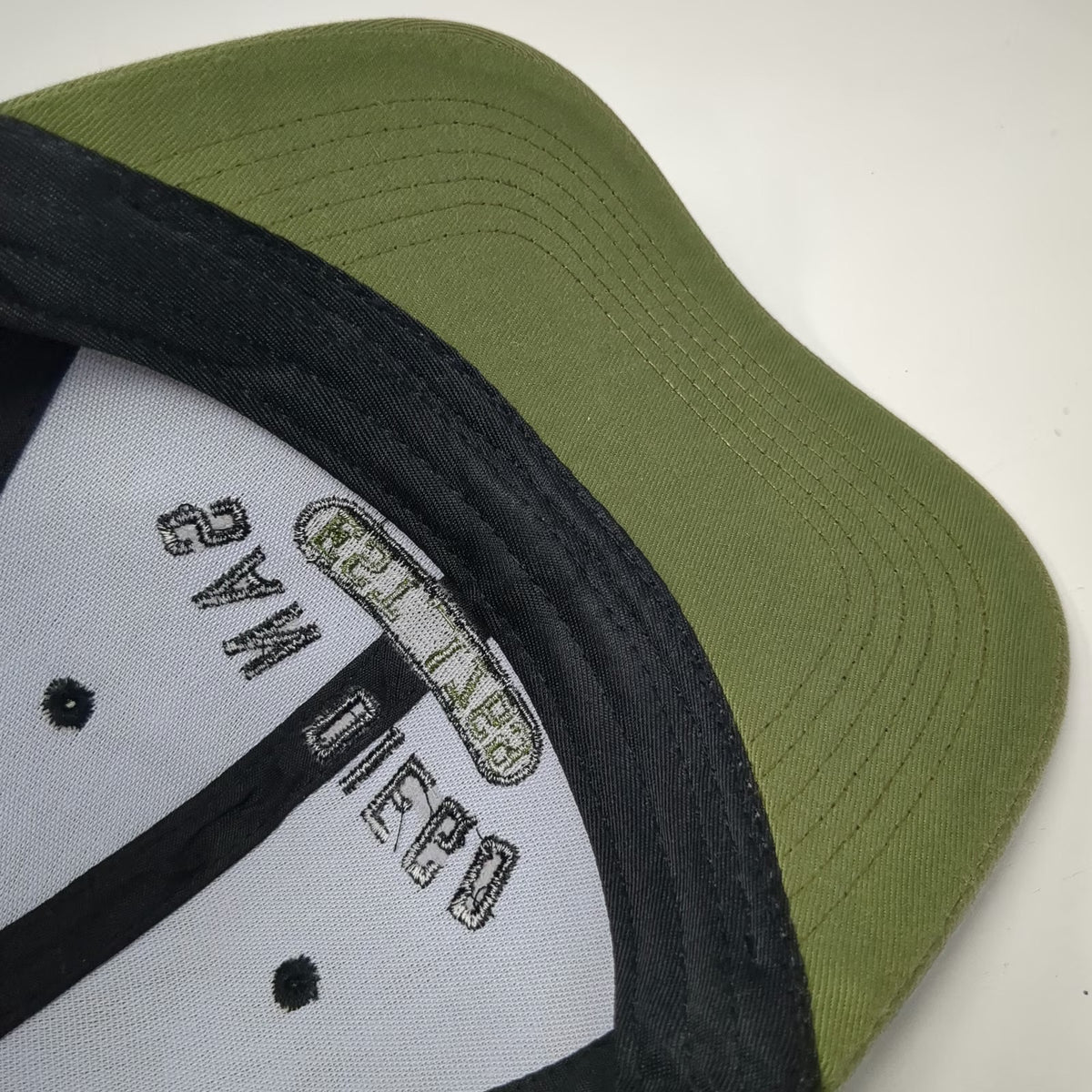 Trucker Hat Green One Size San Diego California Mesh Snapback Curved Brim Hat