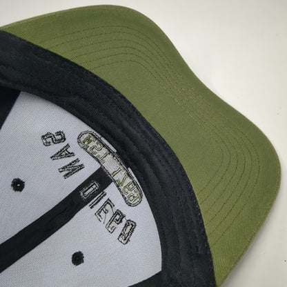 Trucker Hat Green One Size San Diego California Mesh Snapback Curved Brim Hat