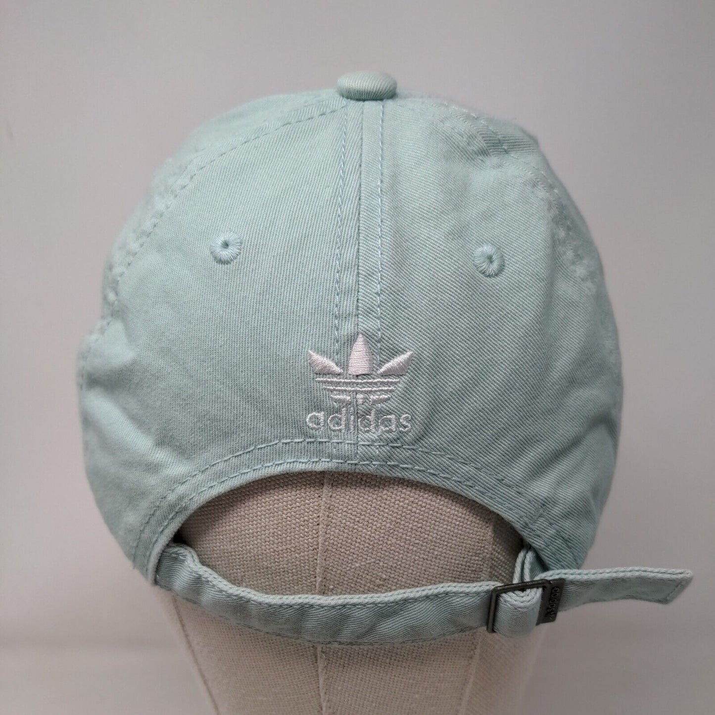 Adidas Women's Slideback Hat Greenish-Blue OSFW Embroidered Logo Cotton