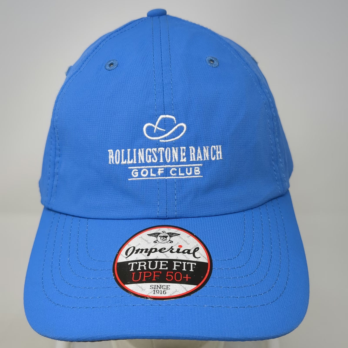 Imperial Baseball Cap Blue One Size Rollingstone Ranch Golf Club UPF 50+ Hat