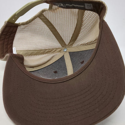 Richardson Trucker Hat Brown One Size Onager Miticide Est 2002 Mesh Back Patch