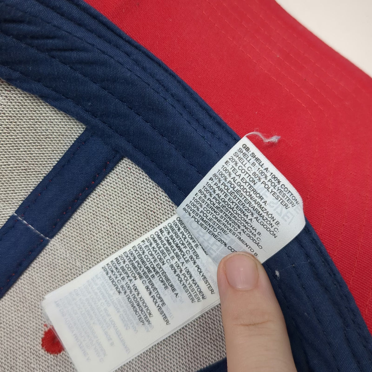 The North Face Trucker Hat Red Blue One Size American Flag Patch Snapback