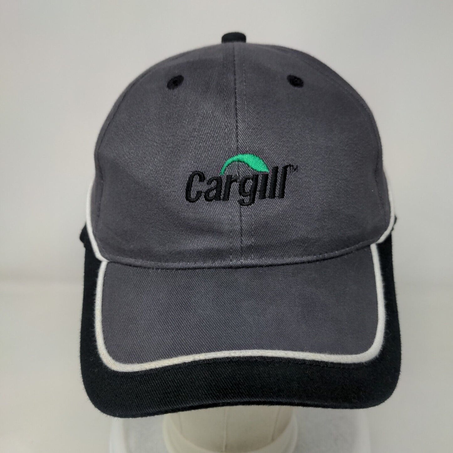 Cargill Slideback Hat Gray OSFM Embroidered Colorblock 6 Panel Otto