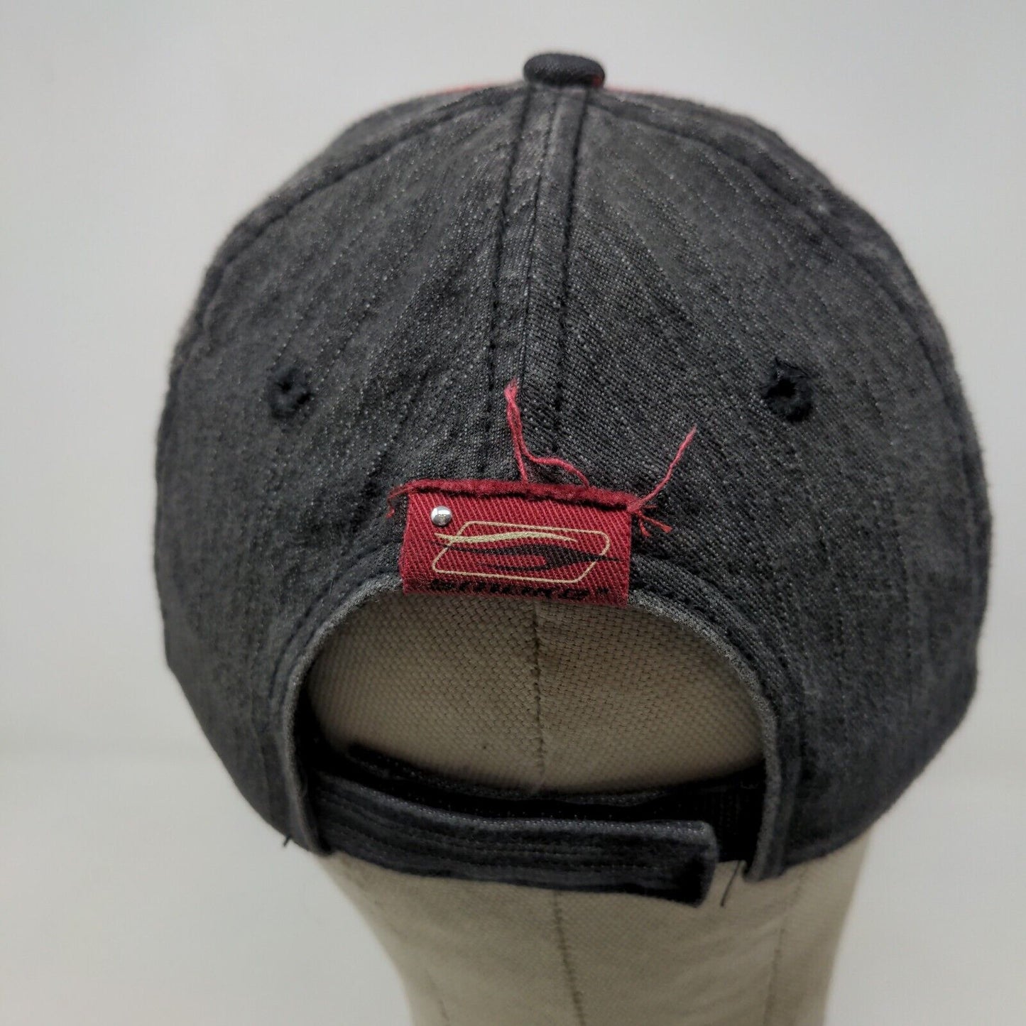 Smoke Men's Strapback Hat Red OSFA Embroidered Patch Logo Cotton Blend