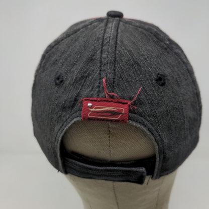 Smoke Men's Strapback Hat Red OSFA Embroidered Patch Logo Cotton Blend