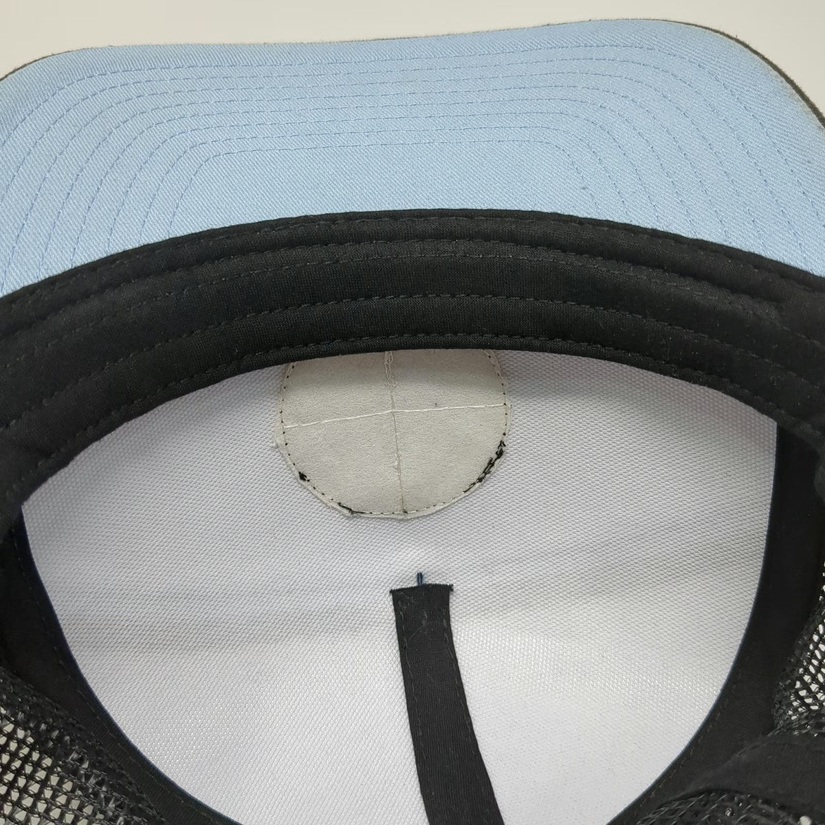 5 Panel Hat Gray Blue One Size MHRTA Logo Mesh Snapback Flat Brim Memorial