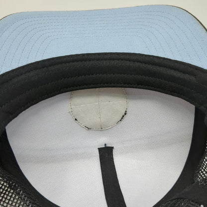 5 Panel Hat Gray Blue One Size MHRTA Logo Mesh Snapback Flat Brim Memorial