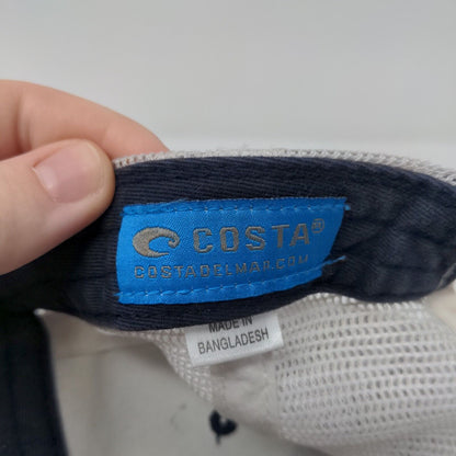 Costa Del Mar Snapback Trucker Hat Blue OSFA Mesh Back Fish Colorblock