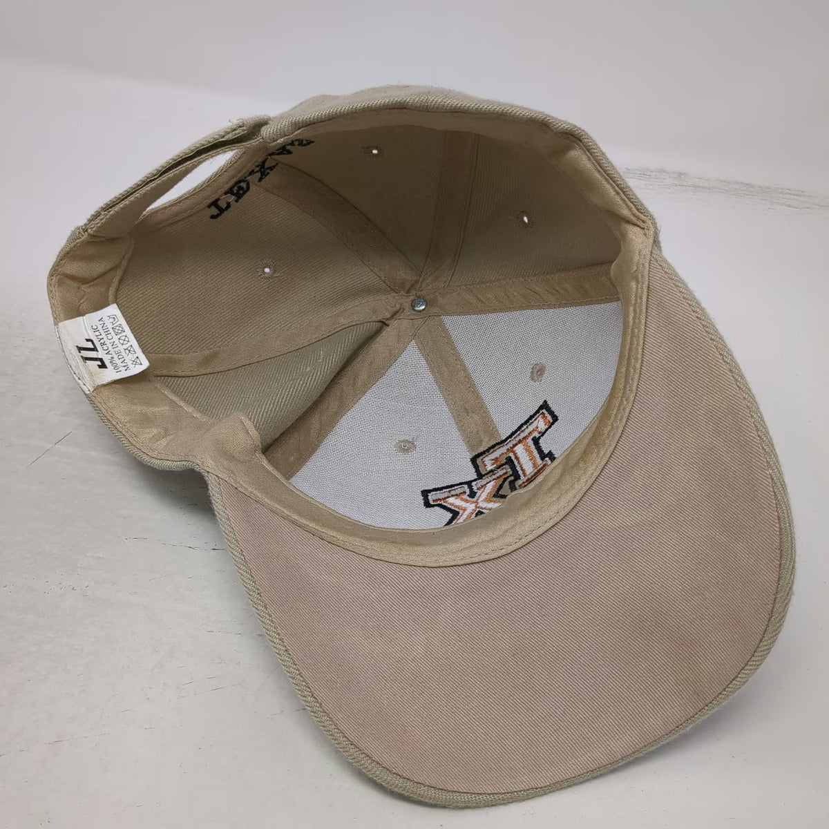 Baseball Cap Beige One Size Texas State Seal TX Embroidery Graphic Hat Strapback
