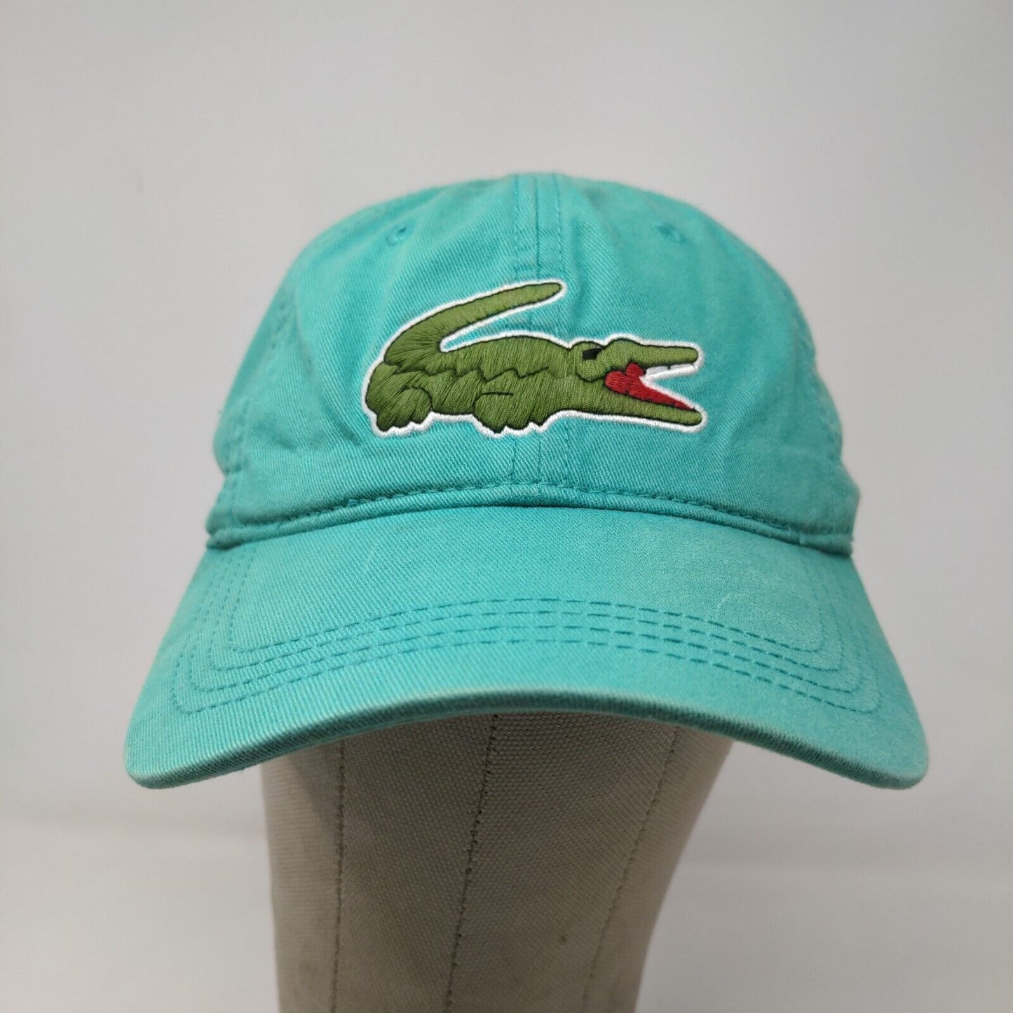 Lacoste Men's Slideback Hat Blue Embroidered Alligator Logo 100% Cotton