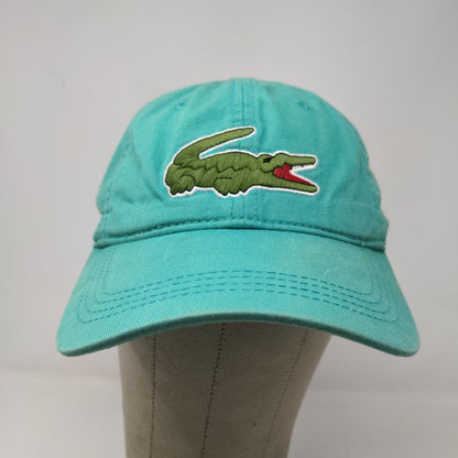 Lacoste Men's Slideback Hat Blue Embroidered Alligator Logo 100% Cotton